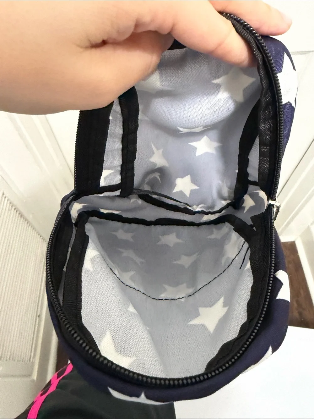 Kendall & Kylie Navy Backpack with White Star Print